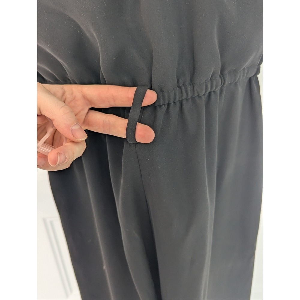 Cassis Womens Black Halter Neck Wide Leg Jumpsuit Size 6 Open Back Tie Pockets - Picture 9 of 14